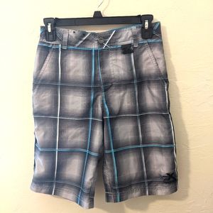 Zero Exposur ZX boys swim shorts board shorts size medium 10 12 gray blue black